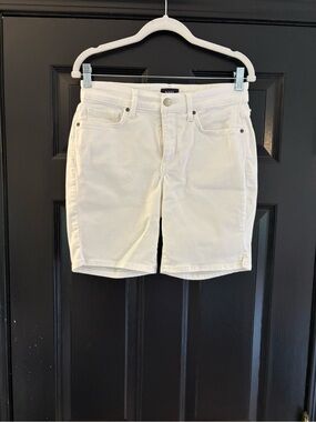 NYDJ -Ella - White Lift-Tuck Denim Shorts